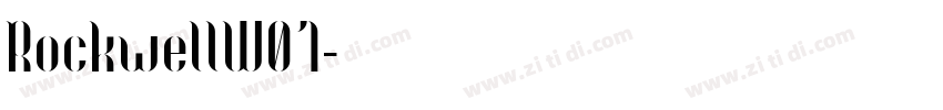 RockwellW01字体转换