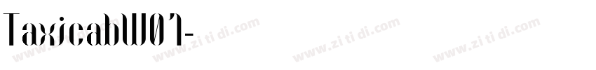 TaxicabW01字体转换