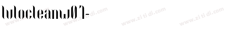lulocleanw01字体转换