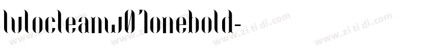 lulocleanw01onebold字体转换