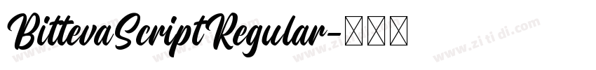 BittevaScriptRegular字体转换 BittevaScriptRegular字体转换