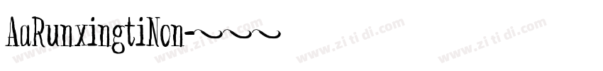 AaRunxingtiNon字体转换