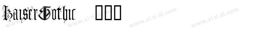 KaiserGothic字体转换