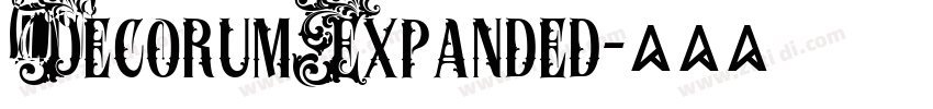 DecorumExpanded字体转换 DecorumExpanded字体转换