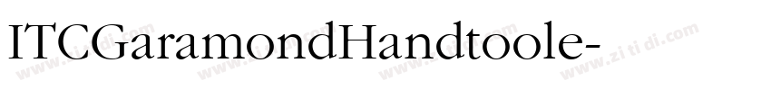 ITCGaramondHandtoole字体转换