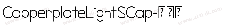CopperplateLightSCap字体转换