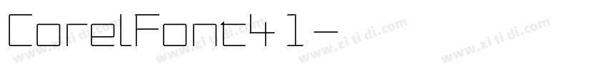 CorelFont41字体转换