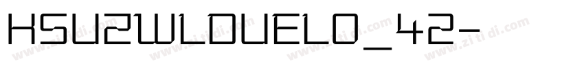 KSUZWLDUEL0_42字体转换