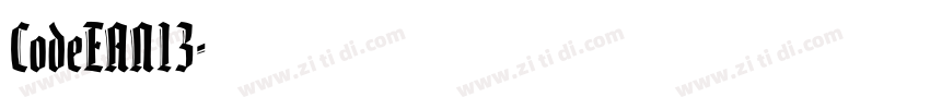 CodeEAN13字体转换