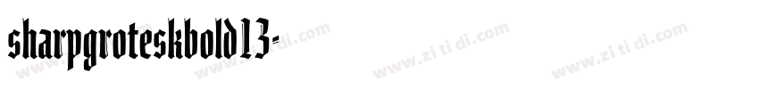 sharpgroteskbold13字体转换