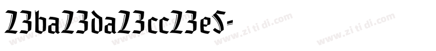 23ba23da23cc23e5字体转换