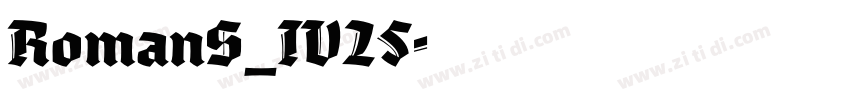 RomanS_IV25字体转换