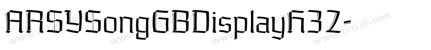 ARSYSongGBDisplayH32字体转换