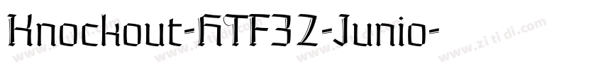 Knockout-HTF32-Junio字体转换