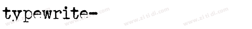 typewrite字体转换