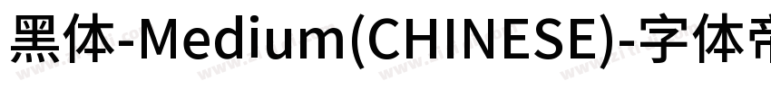 黑体-Medium(CHINESE)字体转换