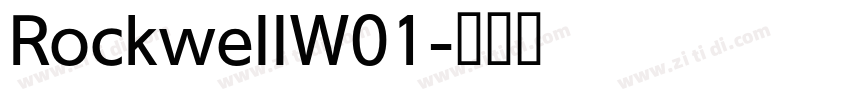 RockwellW01字体转换
