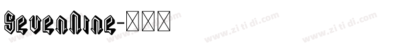SevenNine字体转换 SevenNine字体转换