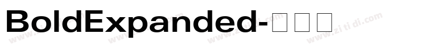 BoldExpanded字体转换