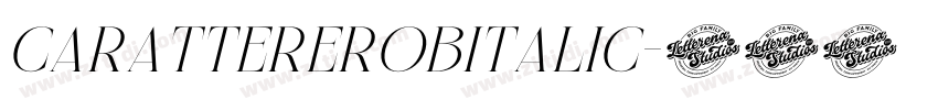 carattereROBItalic字体转换