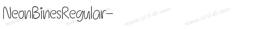 NeonBinesRegular字体转换