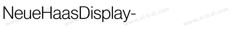 NeueHaasDisplay字体转换