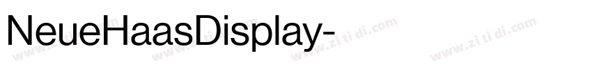 NeueHaasDisplay字体转换