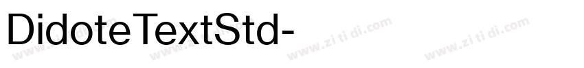 DidoteTextStd字体转换