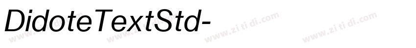 DidoteTextStd字体转换