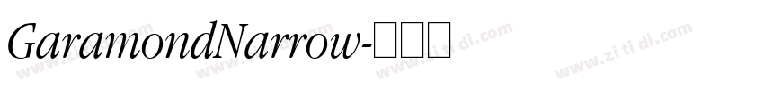GaramondNarrow字体转换