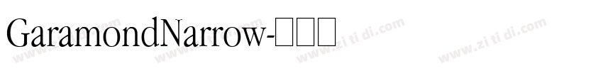 GaramondNarrow字体转换