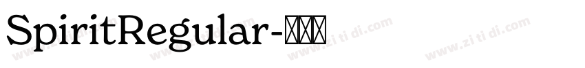 SpiritRegular字体转换