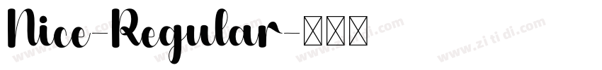 Nice-Regular字体转换