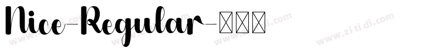 Nice-Regular字体转换