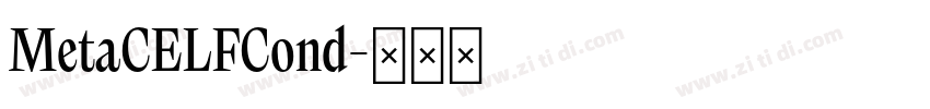 MetaCELFCond字体转换