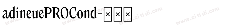 adineuePROCond字体转换 adineuePROCond字体转换