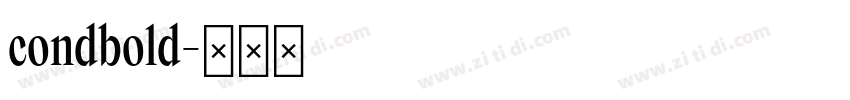 condbold字体转换 condbold字体转换