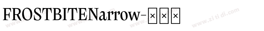 FROSTBITENarrow字体转换