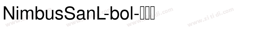 NimbusSanL-bol字体转换