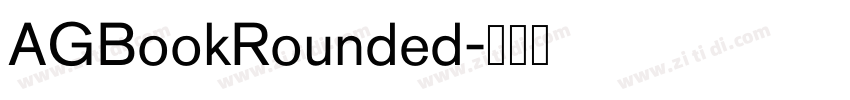 AGBookRounded字体转换