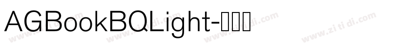 AGBookBQLight字体转换 AGBookBQLight字体转换
