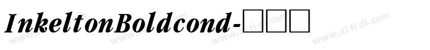 InkeltonBoldcond字体转换