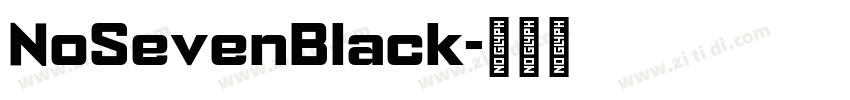 NoSevenBlack字体转换