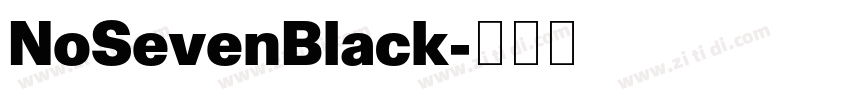 NoSevenBlack字体转换