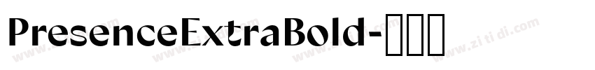 PresenceExtraBold字体转换