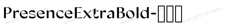 PresenceExtraBold字体转换