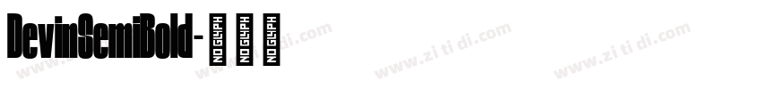 DevinSemiBold字体转换