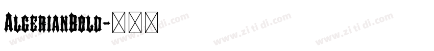 AlgerianBold字体转换