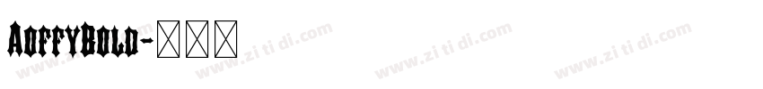 AoffyBold字体转换
