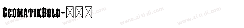 GeomatikBold字体转换